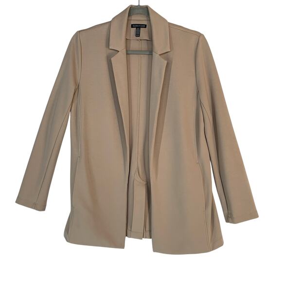 Eileen Fisher Flex Tencel Ponte Notch Collar Jacket XS Bramble Tan - Picture 1 of 12
